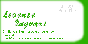levente ungvari business card