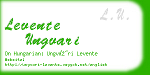 levente ungvari business card